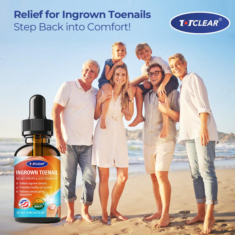 Ingrown Toenail Relief: Ingrown Toenail Drops - Ingrown Toenail Removal Kit - Toe Ingrown Nail - In Grown Toenail - Ingrown Toenail Tool - Easy Effective Solution for Ingrown Toenails - 2 Pack 1 Fl Oz (Pack of 2)