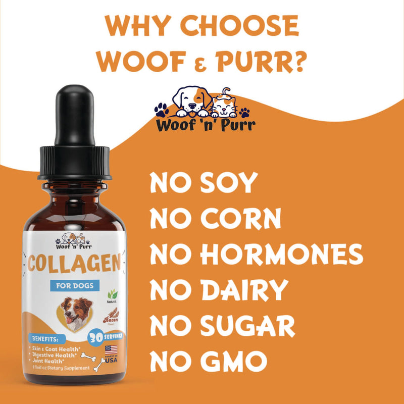 Collagen for Dogs - Liquid Collagen for Dogs - Skin and Coat Supplement for Dogs - Dog Liquid Collagen - Dog Collagen - Dog Collagen Drops - Collagen Dog - Collagen Dogs - 1 fl oz - PawsPlanet Australia