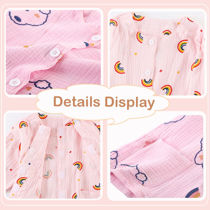 Children's Bedridden Patient Clothing Easy to Put on and Take Off,Post-Op Tear Away Clothes Suitable for Bedridden,Paralyzed,Fractured,Disabled White 7/140