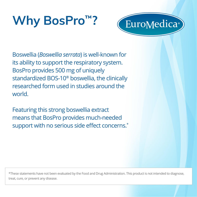 Euromedica BosPro - 60 Softgels - Extra Strength Boswellia Supplement - Healthy Inflammation Response, Promotes Cellular Health - Non-Drowsy - 60 Servings 1 - BeesActive Australia