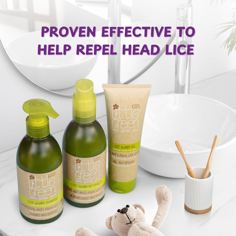 Little Green Kids Lice Guard Hair Styling Gel, Hair Styling Cream for Kids, Lice Prevention Cream, Contains Tea Tree Oil, 4.2oz