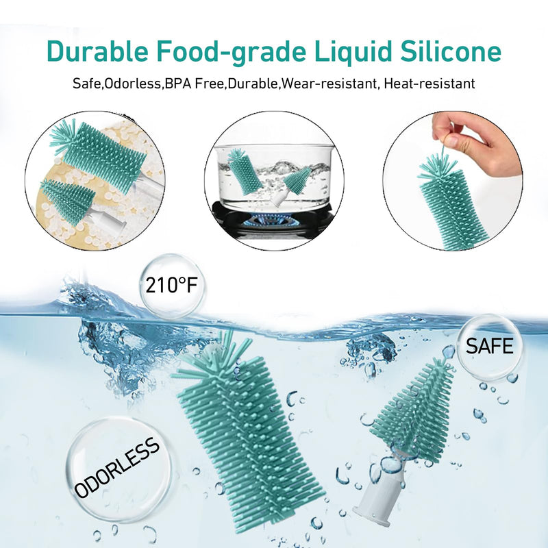 Electric Baby Bottle Brush Cleaner Set - IPX7 Waterproof Bottle Brush and Straw Brush, Silicone Bottle Brush - BeesActive Australia