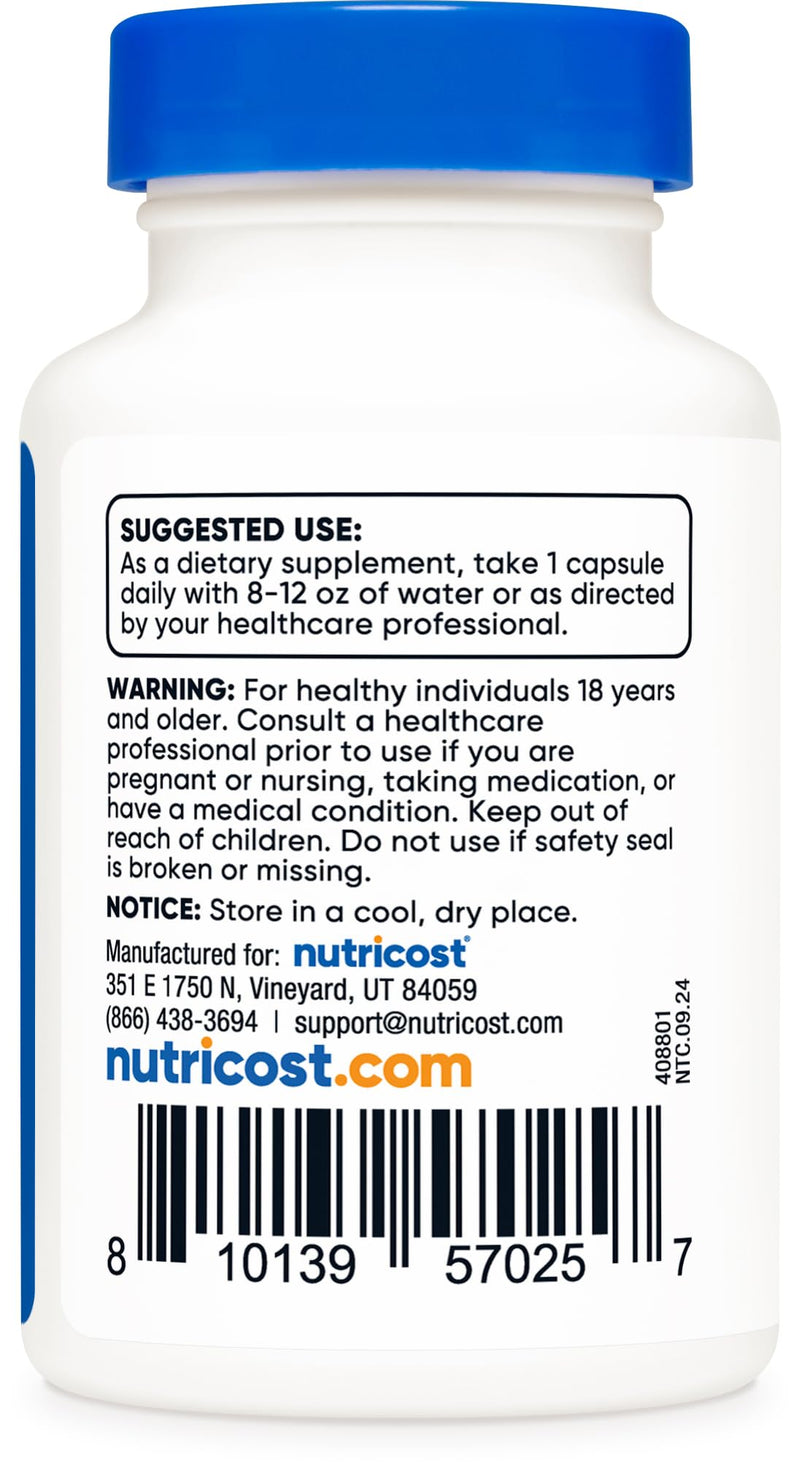 Nutricost PQQ (Pyrroloquinoline Quinone) 20mg, 30 Capsules - Vegetarian Capsules, Non-GMO, Gluten Free 30 Count (Pack of 1)