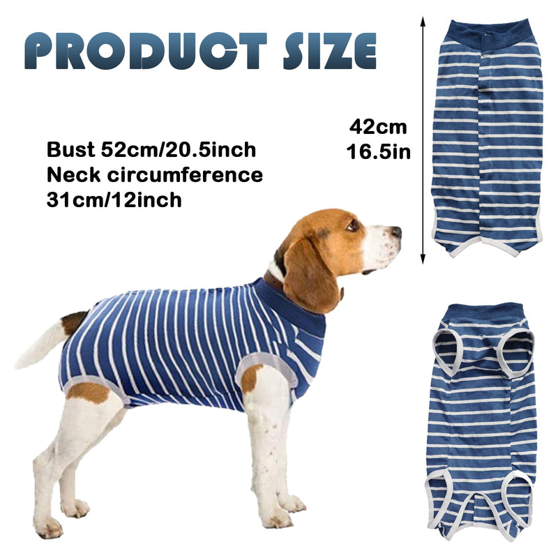 TYXHXTF 2 pieces dog bodysuit after surgery, castration, recovery suit for dogs, dog bodysuit after castration, male dog, dog bodysuit after surgery, bitch, wound protection suits for dogs, blue M - BeesActive Australia