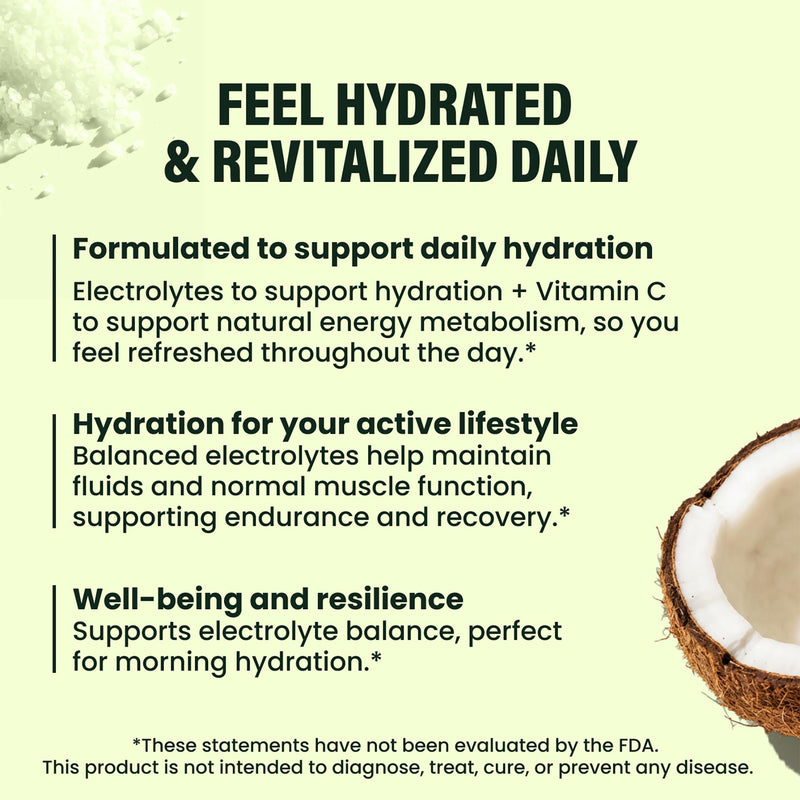 LIVE IT UP Vital Minerals: Electrolyte Powder for Hydration | Pom Mango | with Coconut Water Powder, Sodium, Potassium, and Vitamin C | Vegan, No Gluten, No Added Sugar, & Caffeine Free Pomegranate Mango