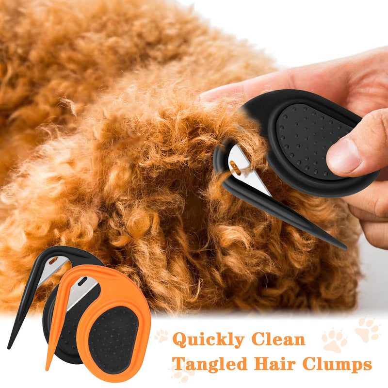 Knotting Comb for Cats, Pet Hair Removal Tool, Multifunctional Dog Comb for Dog, Cat Grooming Supplies, Cat Knot Remover, Pet Knot Opener, Pet Grooming Supplies for Grooming Loose Knotted Hai 2PCS - BeesActive Australia