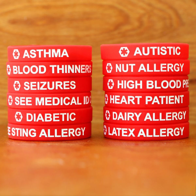 2 Pack of Medical Alert Wristband Bracelets in 12 Options Adrenal Insufficiency