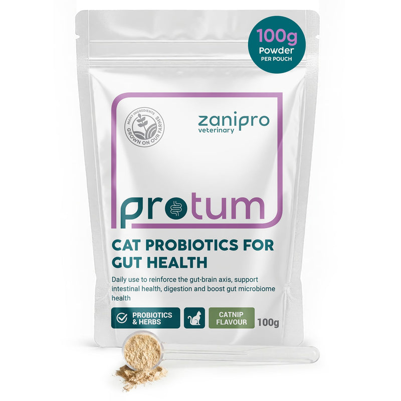 Cat Probiotic Powder 100g – Digestive Care & Gut Health Support for Cats & Kittens, Probiotics for Cats with L-Glutamine & Herbs, Daily Cat Digestive Support | Catnip