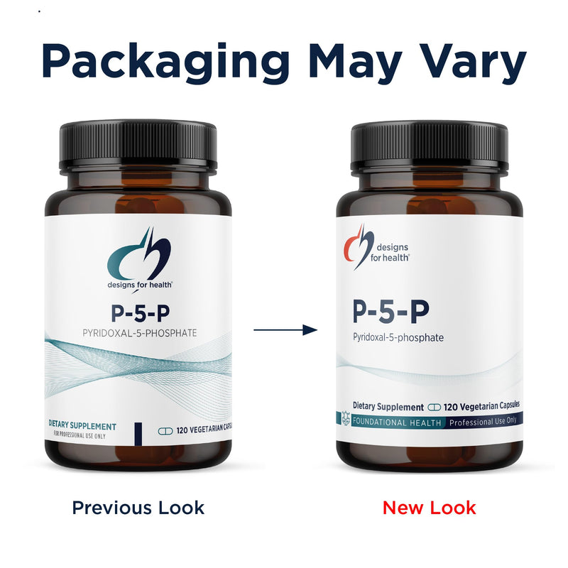 Designs for Health P-5-P - 50mg Vitamin B6 (P5P Pyridoxal-5-Phosphate) Supplement - Non-GMO, Vegan B-6 (120 Capsules) 120 Count (Pack of 1) Standard Packaging