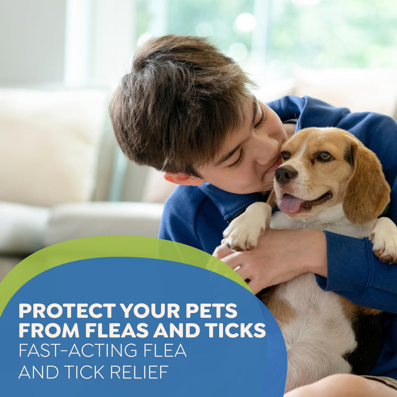 Riddy Flea and Tick Spray, 8oz, Natural Pet Treatment with Essential Oils, Non Hazardous Indoor and Outdoor Use, Includes Tick Bytes Tick Removal Tweezers Tool with Magnifier