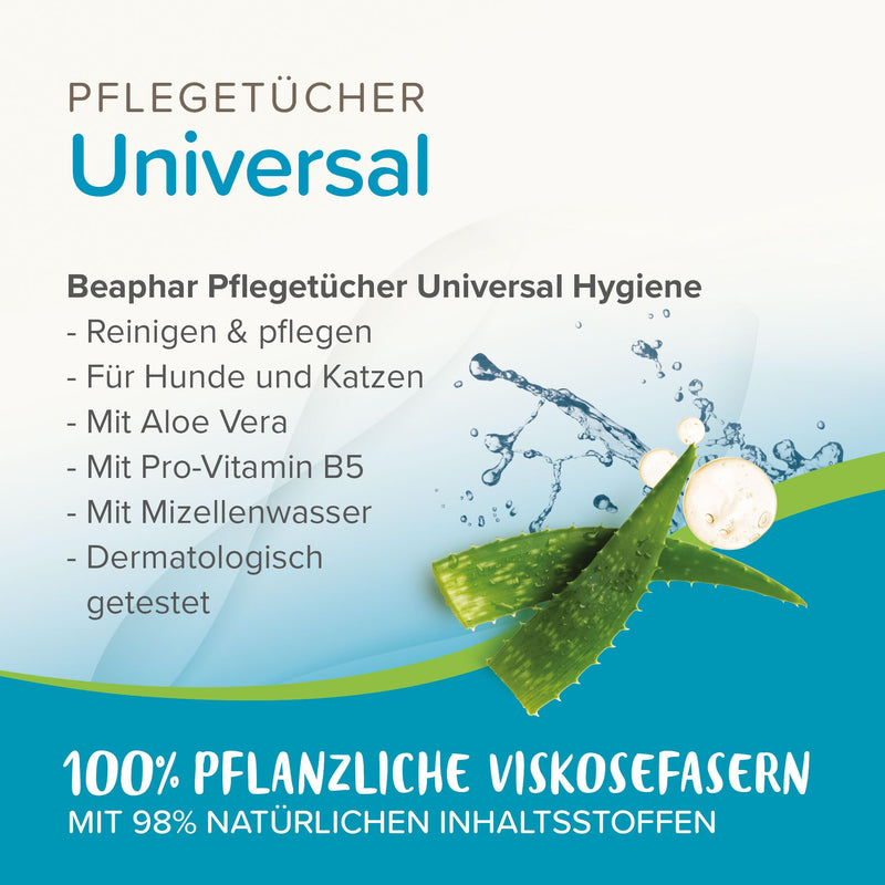 Beaphar universal hygiene care wipes for dogs and cats, 30 pieces - BeesActive Australia