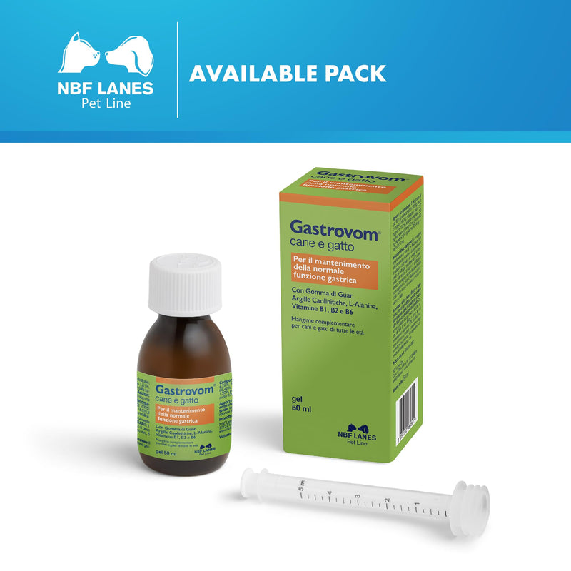 NBF Lanes Gastrovom – 50 ml Palatable Gel for Dogs and Cats – Supports Normal Gastric Function – For Gastric Comfort and Digestive Well‑Being