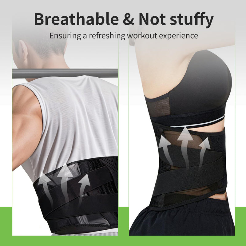 Lower Back Brace Adjustable & Breathable Lower Back Brace for Women and Men, Lumbar Back Support Belt Ideal for Work, Workout, Exercise, Running, Lifting, Walking, Fitness & Daily Comfort (M(30"-34")) M(30"-34") - BeesActive Australia