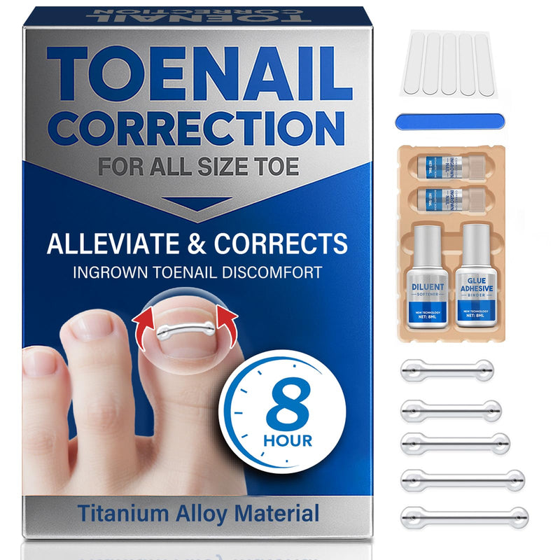 Ingrown Toenail Treatment, Toenail Correction Strips for Curved or Ingrown Nails, Quick Relief, Nail Correction, 5 Different Sizes 1 Count (Pack of 1)