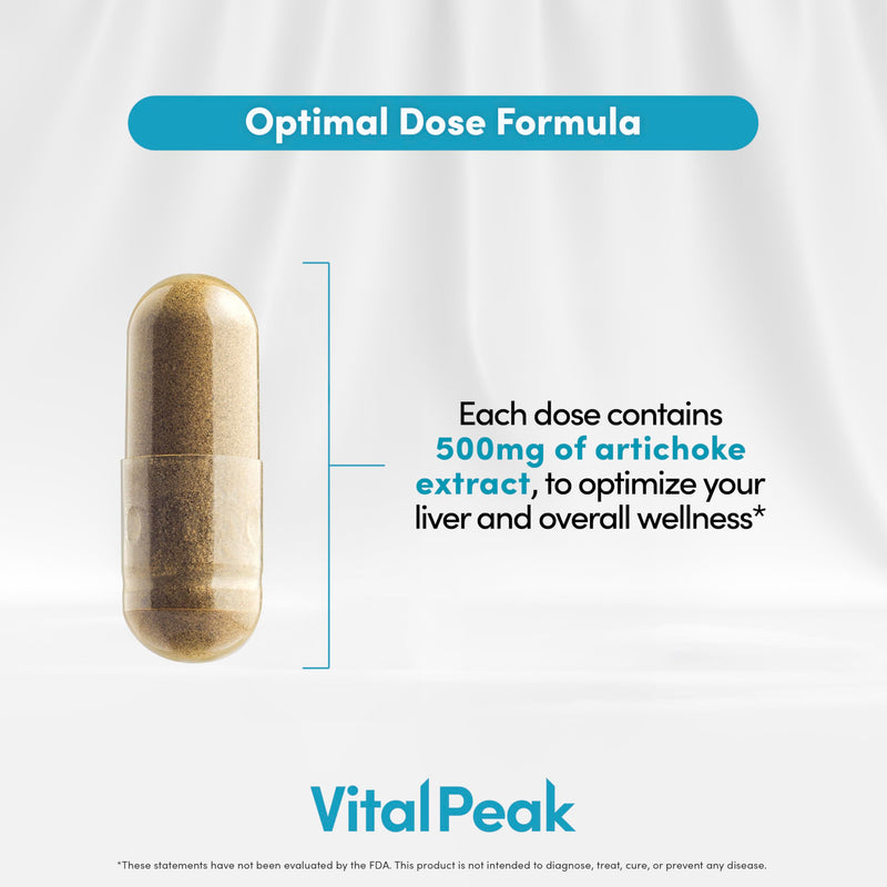 Artichoke 500 mg Supplement - Potent Artichoke Extract Capsules for Liver Health & Digestive Support - Artichoke Leaf Extract Promotes Energy & Focus - 30 Capsules 30 Count (Pack of 1) - BeesActive Australia