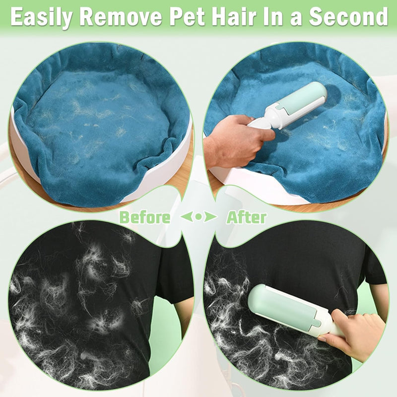 Pack of 2 Lint Brush, Pet Hair Remover for Clothes, Reusable Lint Roller for Clothes, Lint Roller for Clothes, Dog Hair, Cat Hair, Sofa, Bed, Carpet - BeesActive Australia