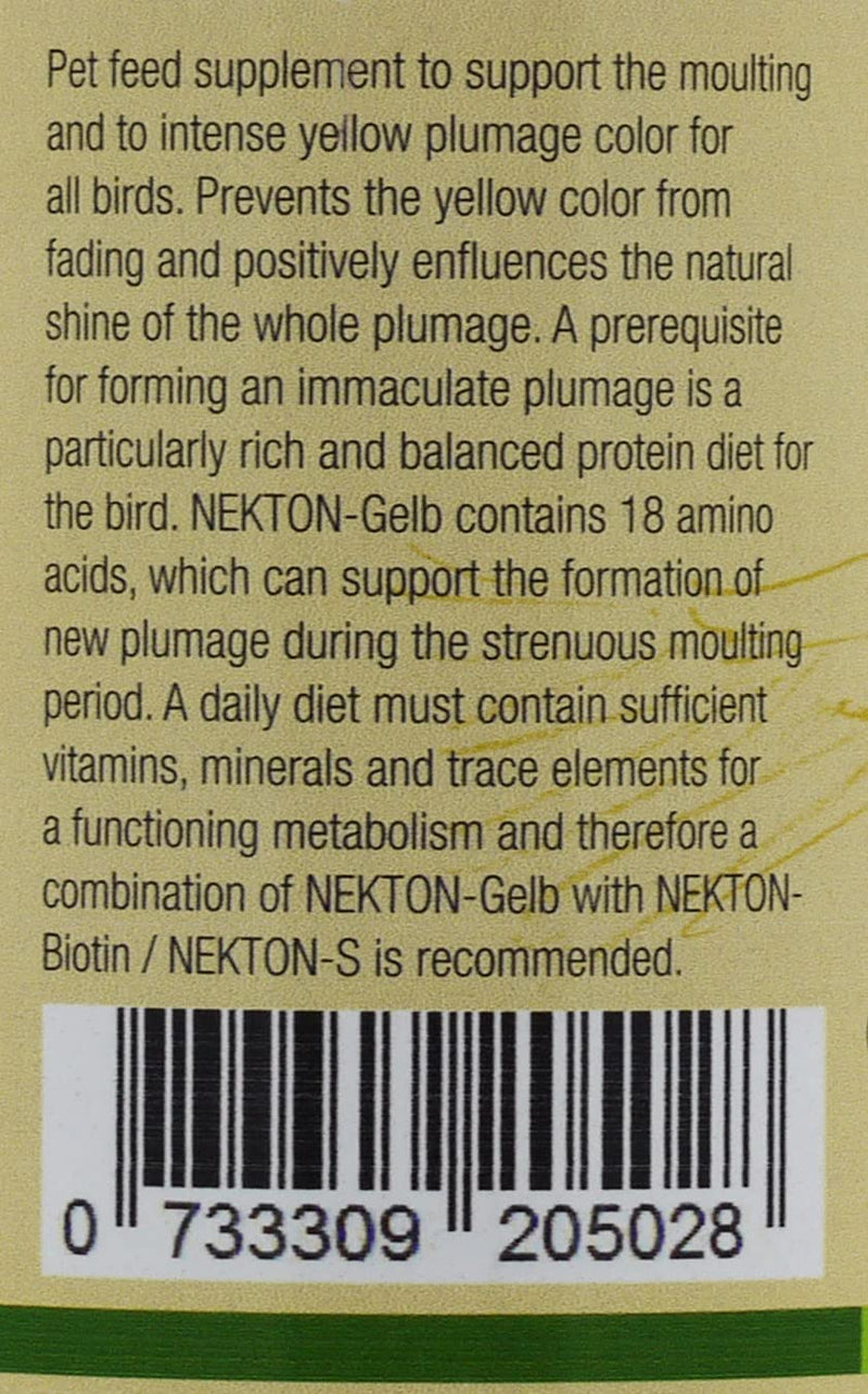 Nekton Gelb to Enhance Yellow Color in Birds, 60gm 2.11 Ounce (Pack of 1) off white - PawsPlanet Australia