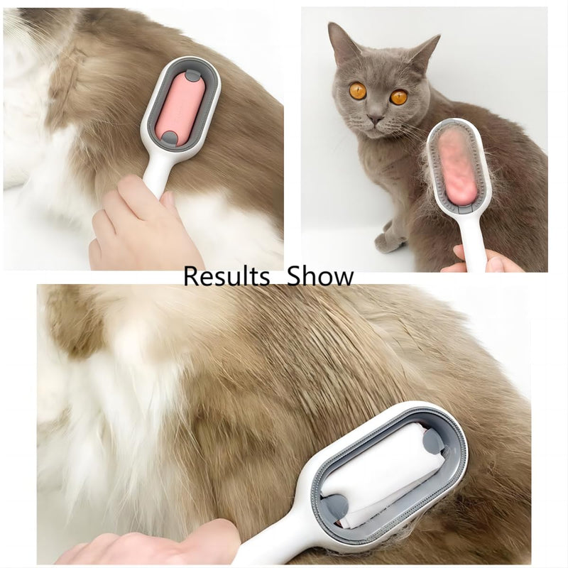 New multifunction Water Infused Gravity Cleaning Pet Hair Brush. Can be used with daily cleaning fluid better care for your pets, universal version for cats and dogs 3in1 back hair removl (pink) pink - BeesActive Australia
