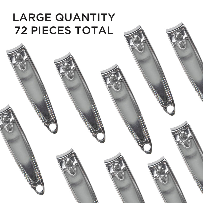 Diane D904 Stainless Steel Nail Clippers with Fold Out File - 72 Count (Pack of 1) Finger Nail Clipper Curved Edge