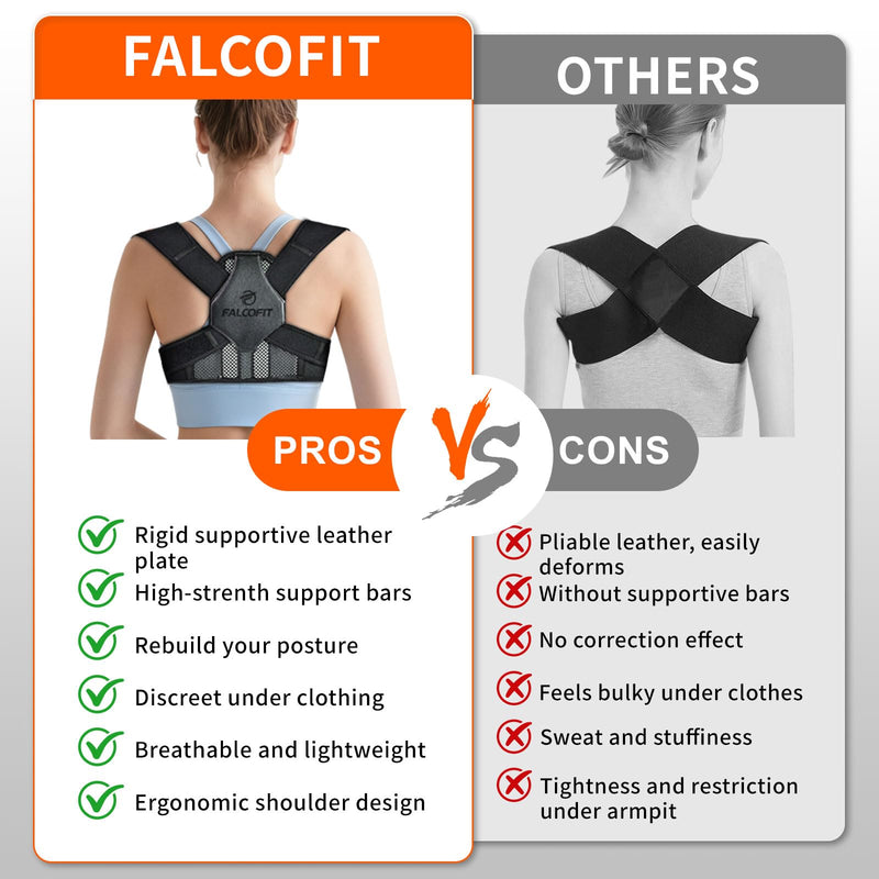 Posture Corrector for Women, Adjustable Back Straightener with Enhanced Support, Invisible Under Clothes, Breathable Upper Back Brace for Neck, Back Pain Relief, Correct Hunchback, Slouching, L/XL L/XL (Underbust: 35.5-45'')