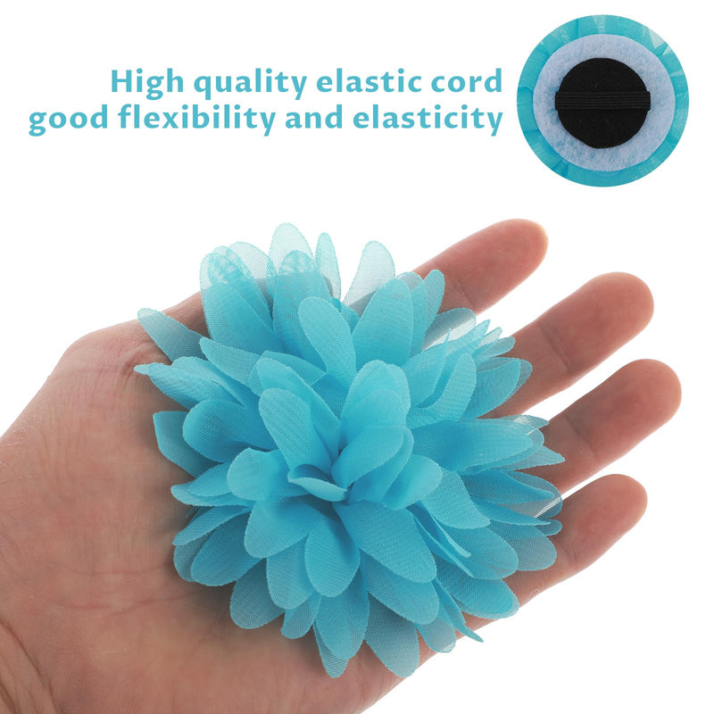 8 Pcs Dog Collar Flowers Pet Collar Flowers Dog Collar Charms Dog Bows Girl Dog Accessories Dog Bows with Rubber Bands - BeesActive Australia