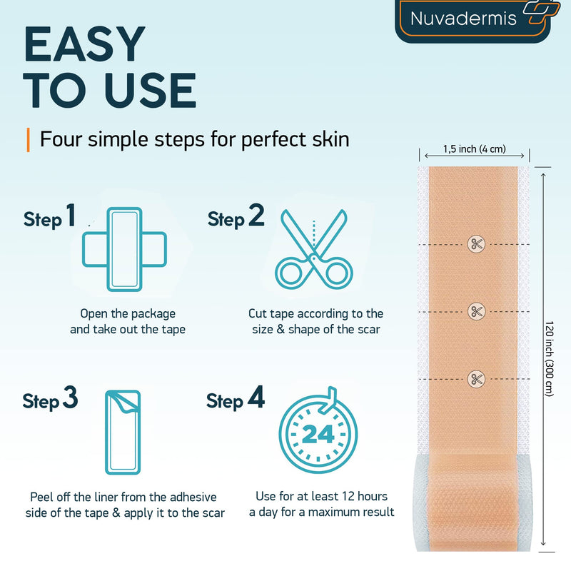 Nuvadermis Scar Care Bundle - Advanced Scar Gel & Silicone Scar Tape - BeesActive Australia