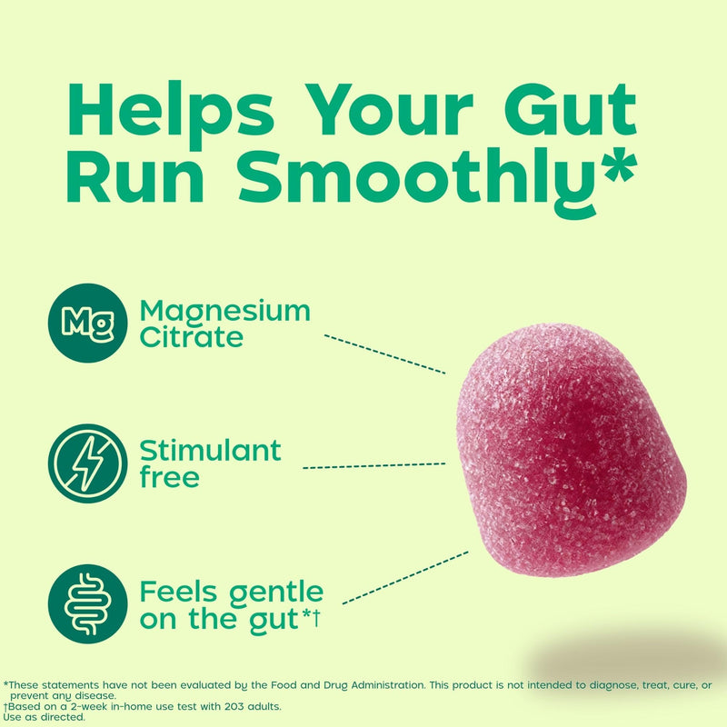 Dulcolax Daily Gut Support Gummies, Magnesium Formula, Stimulant-Free, Berry Flavor, 60 Count Mixed Berry