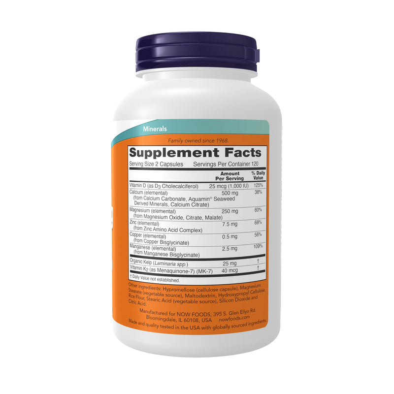 NOW Supplements, Cal-Mag Caps with Vitamin D and Supporting Minerals, Supports Bone Health*, 240 Veg Capsules 240 Count (Pack of 1)