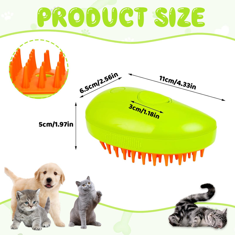 TOGETDREAM 3 in 1 Steamy Cat Brush Cat Steam Brush Self-Cleaning Steam Cat Brush Multifunctional Cat Grooming Brush Electric Pet Massage Comb Spray Cat Brush - BeesActive Australia