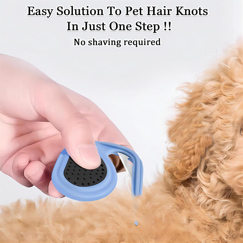 4PCS Knotting Comb, Knotting Comb for Cats, Pet Knotting Comb, De Knotting Comb for Dog, Knotting Comb Pet Grooming Tool for Removing Tangled Hair (1PCS-Orange(with dog bath brush)) 1PCS-Orange(with dog bath brush) - BeesActive Australia