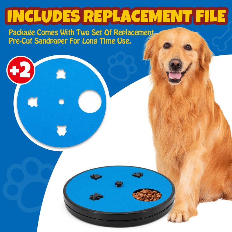 Ykall Claw Grinder for Dogs - Scratching Board for Dogs with Snack Box Dog Claw Grinder, Dog Claw Grinder, 360° Rotation Scratching Mats, with 6 Suction Cups with 2 Replacement Sheets of Sandpaper - BeesActive Australia