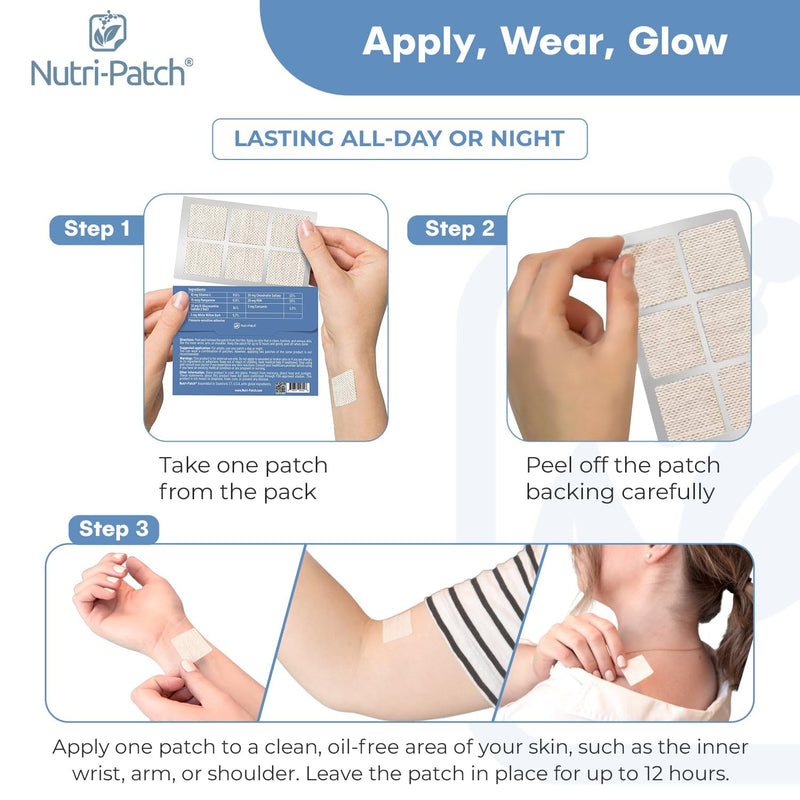 Inflam Body Skin Patches - Infused with Turmeric, MSM, White Willow Bark, Glucosamine & Vitamin C - Hypoallergenic - 30 Patches