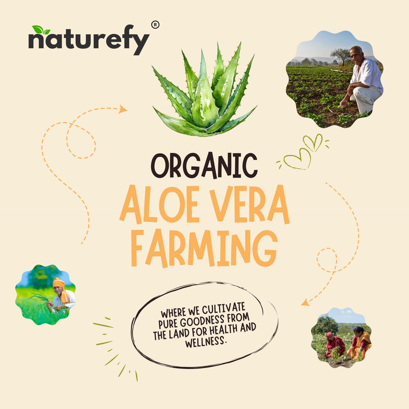 Aloe Vera Gel | 100% Pure & Organic | Farm Fresh Aloe Vera Pulp Extract with Jojoba Oil, Glycerine & Vitamin E | Hydrating, Soothing & Skin Repair Gel for Face, Hair & Body | 10.14 fl.oz.