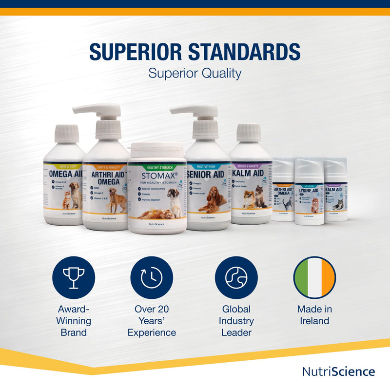 NutriScience Arthriaid Omega Dog Joint Supplement – Glucosamine, Chondroitin, MSM & Omega 3 – Supports Mobility, Relieves Stiffness & Promotes Cartilage Repair – 250ml 250 ml (Pack of 1)