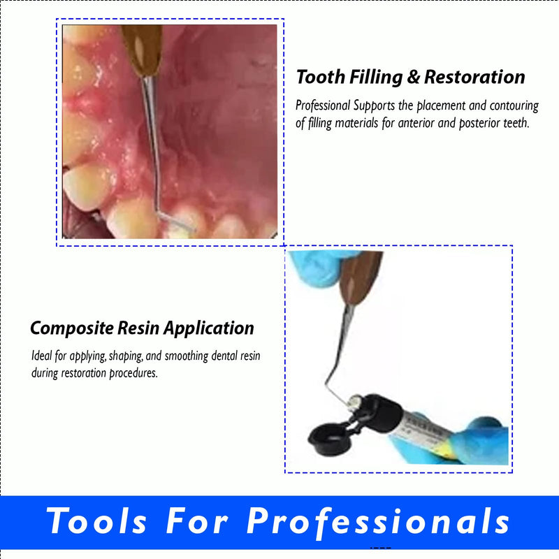 Dental Composite Placement Filling Instruments Silicon Handle Restoration Plugger/Spatula Appling Condensing Resin Tooth Restoration Set Of 5 - BeesActive Australia