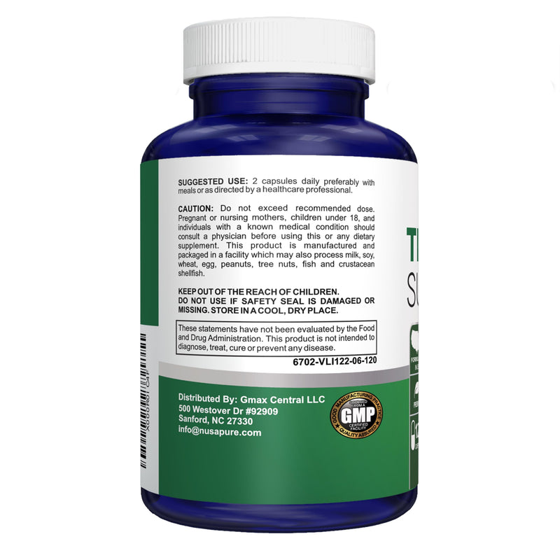NusaPure Thyroid Support Supplement (Non-GMO) 120 caps, Ashwaganda, Iodine, Zinc, kelp, Vitamin B12, L-Tyrosine, Selenium, Copper (Pack of 2) 120 Count (Pack of 2)