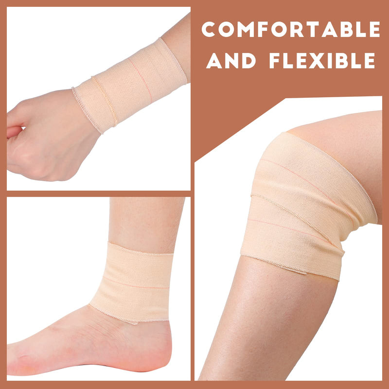 8 Rolls Elastic Adhesive Bandage Tape Medical Bandage Wrap Athletic Tape Sports Tape Flexible Stretch Skin Tape Bandages Strips for Ankle, Knee, Wrist Sprains Animal Pets (4 Inch x 5 Yard) 4 Inch x 5 Yard - BeesActive Australia
