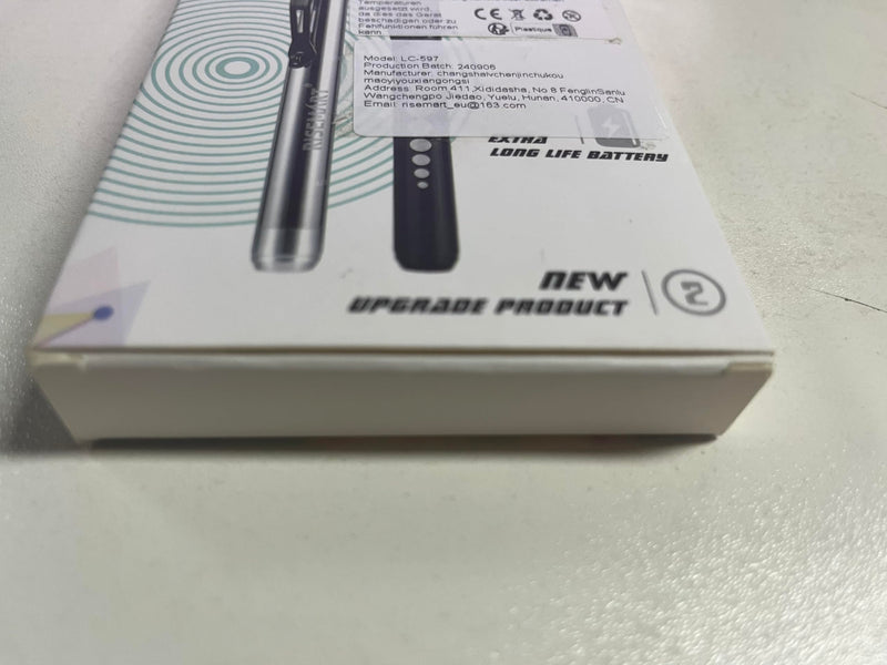 RISEMART Pen Light, Nurse Led Medical Penlight with Pupil Gauge for Nursing Students Doctors Black and Silver with Batteries Black + Silver - BeesActive Australia