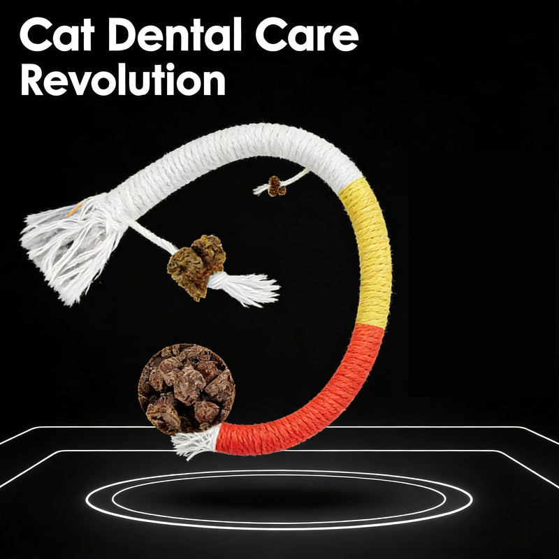 6 Pack Cat Chew Rope Toys with Silvervine Ball for Cats - Interactive Teething Toys for Kittens, Promotes Teeth Cleaning & Deters Wire Chewing