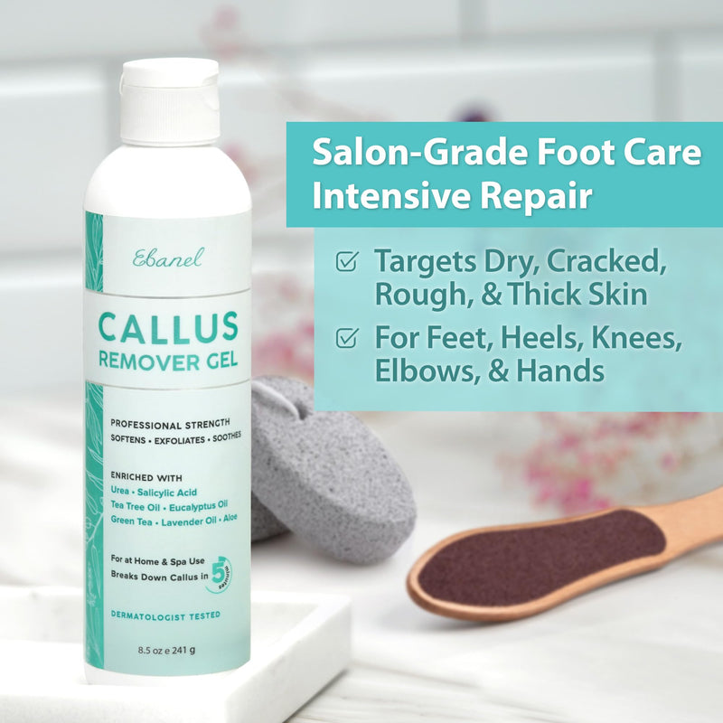 Ebanel Set of Professional Callus Remover for Feet, and Urea Cream 40% Plus Salicylic Acid 2%, Heel Foot Callus Remover Gel Exfoliator Dead Skin Cuticle Removal Toenail Softener Keratolytic Pedicure Cream+Gel - BeesActive Australia