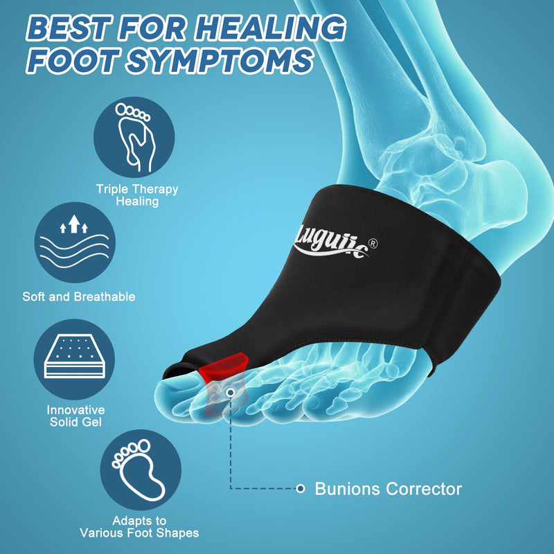 2-Pack Foot Ice Pack Wraps – Non-Slip Bunion Relief Socks with Hot & Cold Therapy for Gout, Swelling, Plantar Fasciitis, Hallux Valgus, and Sports Injuries