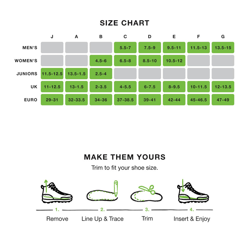 Superfeet Hike Support Insoles for Hikers with High Arch Support & Carbon Fiber Stabilizer - 9.5-11 Men, 10.5-12 Women Pine Men: 9.5 - 11 / Women: 10.5 - 12 - BeesActive Australia