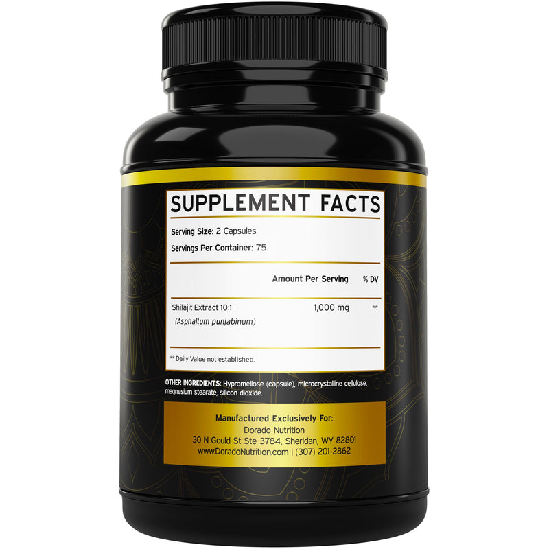 Pure Himalayan Shilajit with 85+ Trace Minerals (150 Capsules, 1000mg Extract per Serving) Pure Shilajit Capsules for Men & Women with Fulvic Acid for Immune Support - USA Made