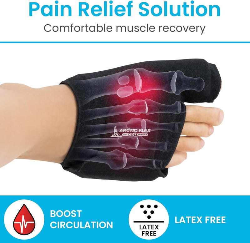Arctic Flex Foot Ice Pack (Pair) Toe Wrap for Bunion, Plantar Fasciitis, Hallux Valgus, Gout, Swelling & Injuries - Cold & Heat Gel Therapy for Joint Pain Relief & Feet Recovery - Reusable Compression - BeesActive Australia