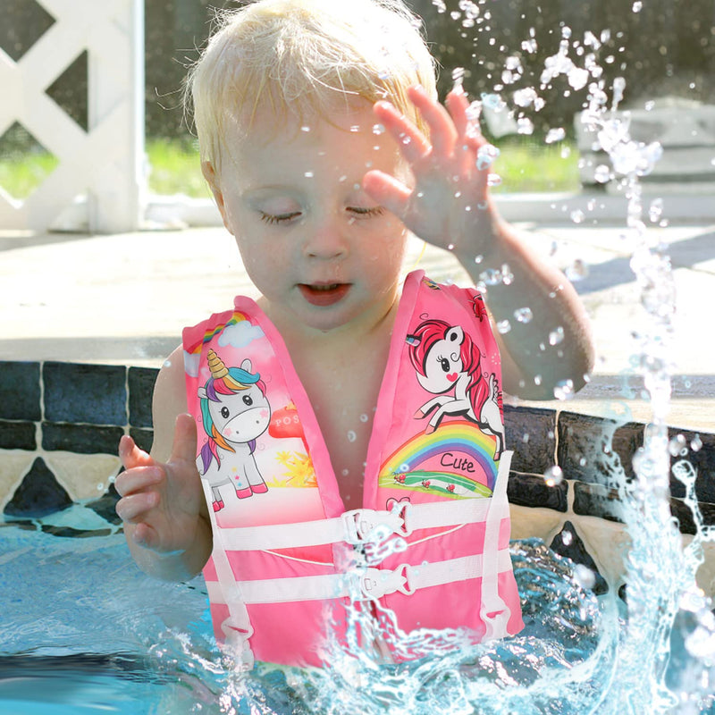 Toddler Swim Vest, Kids Pool Float Jackets Baby Swim Float for Kids 20-70 lbs, Floaties Vest Swimming Aid for 1-7 Years Old Boys Girls Pink Large - BeesActive Australia