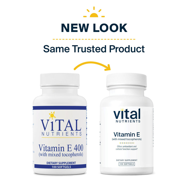 Vital Nutrients Vitamin E with Mixed Tocopherols | Potent Antioxidant Supplement to support Cardiovascular Health* | Gluten and Dairy Free | 100 Softgels - BeesActive Australia