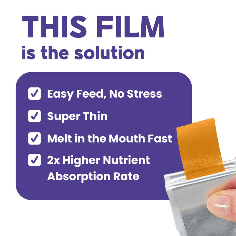 Mepet NeLM Eye Support for Dogs - Antioxidants, Lutein, Beta-Carotene, Vitamin C & E for Eye Care and Vision Support - Oral Dissolving Film, Allergens and Additives Free - Beef Flavor (30 Films) - BeesActive Australia