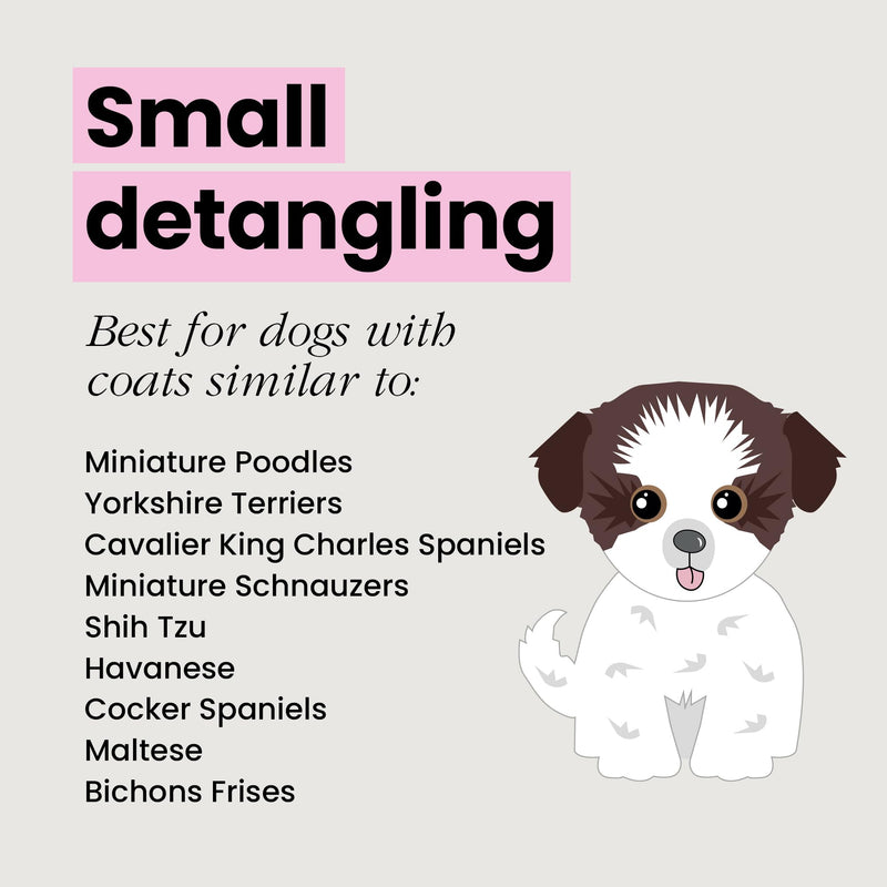Pet Teezer by Tangle Teezer Detangling Dog Grooming Brush, Dry Brush & Dog Bath Brush for Wet or Dry Fur & Light Shedding Breeds, Small, Lilac/Yellow Lilac & Yellow Small Detangling - BeesActive Australia