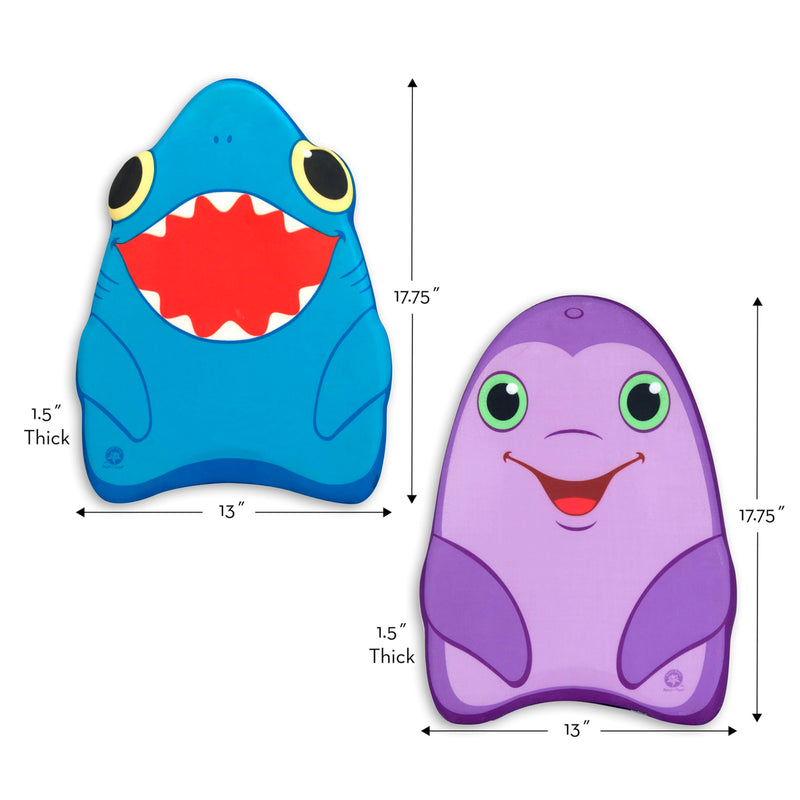 Melissa & Doug Sunny Patch Dolphin and Shark Kickboards - Learn-to-Swim Pool Toys (Set of 2) - BeesActive Australia