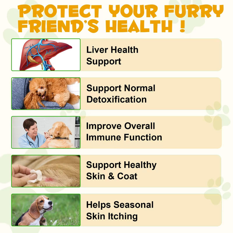 Allergy & Immune for dogs Itchy Skin Relief, Anti Inflammatory Supplement, Boost Immunity, Support Healthy Skin, Aid Digestion.100% Natural, 60ml.